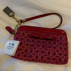 Coach 2-pocket wallet wristlet NWT